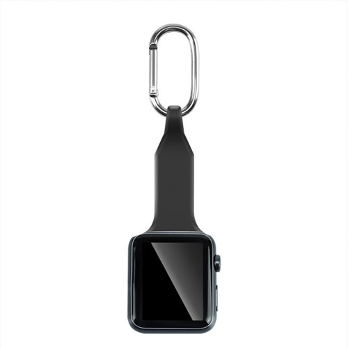 Siliconen Bandje voor Apple Watch Karabijnhaak Shade Black